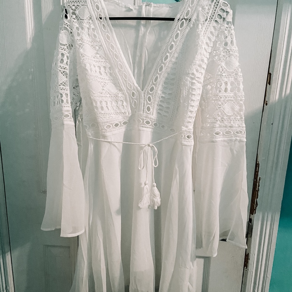 White mini dress
